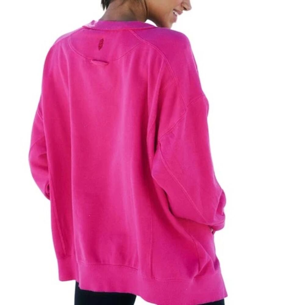 Free People Movement | Intercept Pullover Top in Living Magenta Casual Lounge - Picture 2 of 12